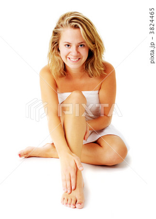 Beautiful Young Spa Woman On White Beautiful Young Spa Woman On White 3824465
