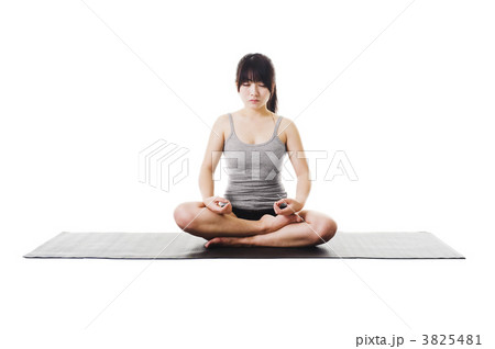Chinese woman doing yoga. 3825481