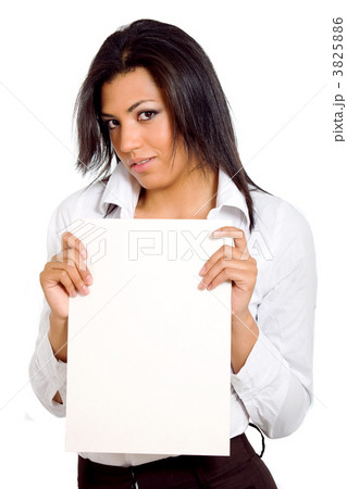 business woman holding a cardboard business woman holding a cardboard 3825886