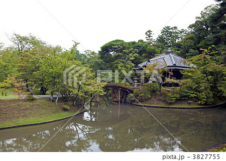 桂離宮 園林堂と書院を結ぶ土橋 桂離宮 園林堂と書院を結ぶ土橋 3827755