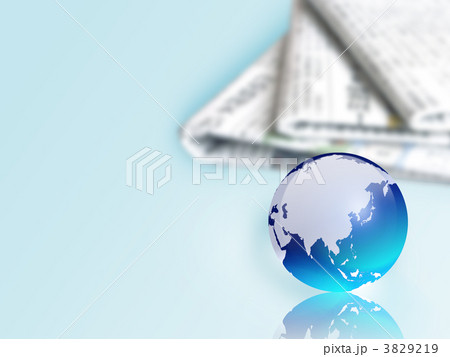 新聞と地球儀 3829219