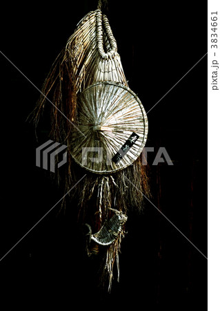 蓑笠 蓑 雨具の写真素材 [3834661] PIXTA