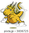 可愛い黄色のドラゴン 3836725