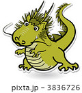 可愛い緑色のドラゴン 3836726