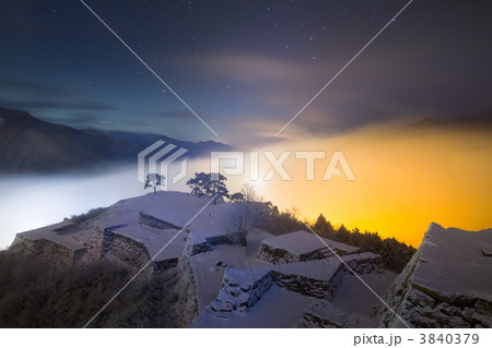 竹田城雪景色 竹田城雪景色 3840379