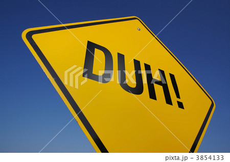 Yellow Duh! Road Sign 3854133