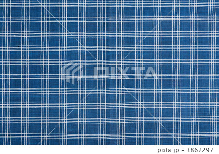 Cotton Blue and White Striped Background with Vignette 3862297