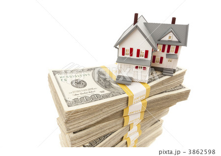 Small House on Stacks of Hundred Dollar Bills Small House on Stacks of Hundred Dollar Bills 3862598