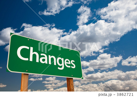 Changes Green Road Sign 3862721