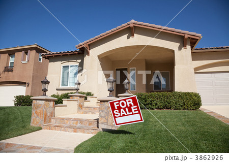 Home For Sale Sign and New House 3862926