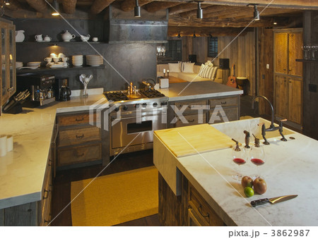 Rustic Cabin Kitchen 3862987