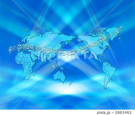 音楽が流れる世界地図 3863463
