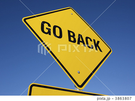Go Back Yellow Road Sign 3863807