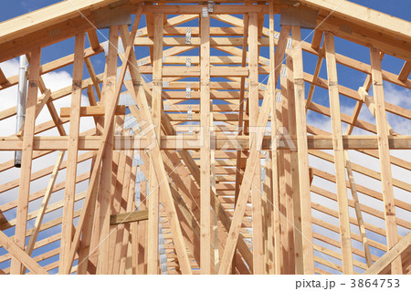 Abstract of Home Framing Construction Site Abstract of Home Framing Construction Site 3864753