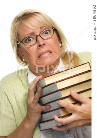 Attractive Woman with Her Books Attractive Woman with Her Books 3864892