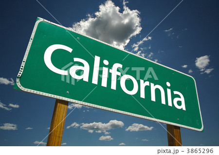 Green California Road Sign Green California Road Sign 3865296