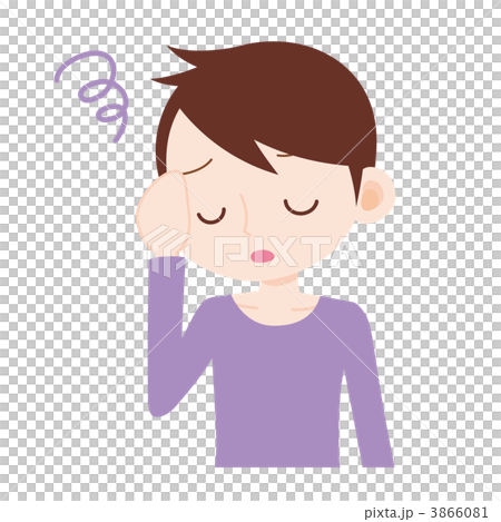 男性 上半身 思い悩む 　 3866081