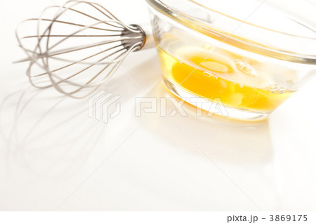 Hand Mixer with Eggs in Glass Bowl 3869175