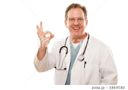 Male Doctor Giving the Okay Sign with His Hand 3869580