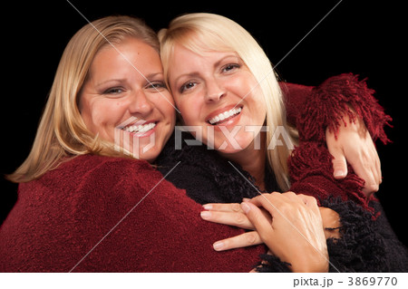 Two Beautiful Smiling Sisters Portrait 3869770