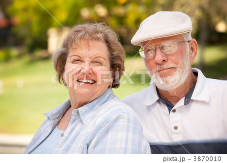 Happy Senior Couple in The Park 3870010