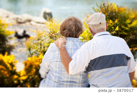 Happy Senior Couple in The Park Happy Senior Couple in The Park 3870017