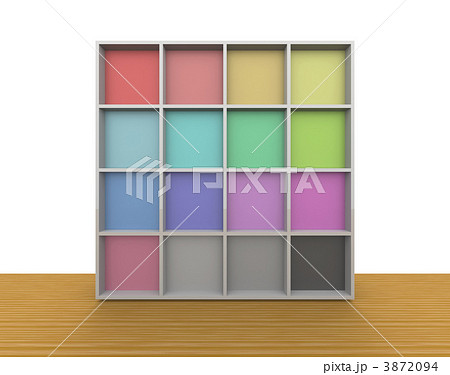 ファニチャー 収納ボックス カラーボックスのイラスト素材