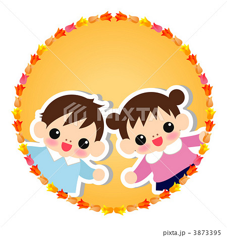 チューリップと子供 チューリップと子供 3873395