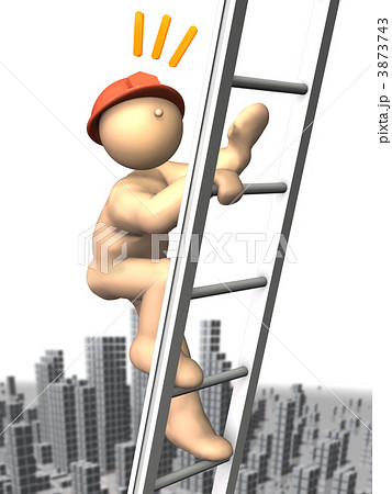 高所作業を表す3DCGイラスト 高所作業を表す3DCGイラスト 3873743