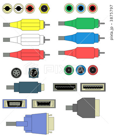 映像ケーブルのイラスト素材 3875797 Pixta