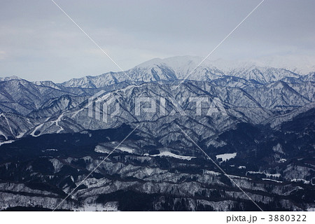 櫛形山山頂より朳差岳 3880322