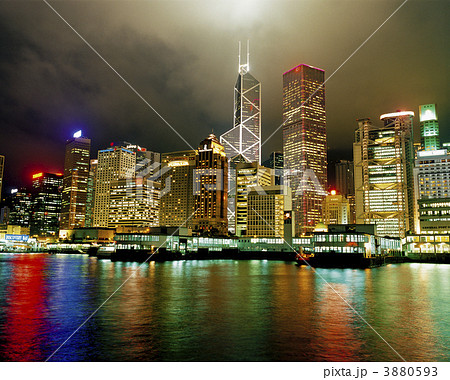 香港センタラル地区の夜景 3880593