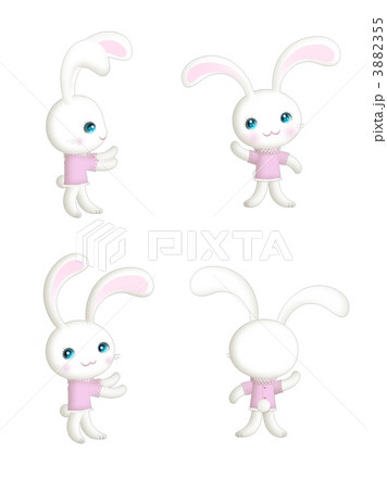 うさぎ　４ポーズ 3882355