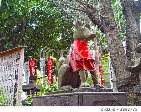 キツネの石像（王子稲荷神社／東京都北区岸町）の写真素材 [3882775