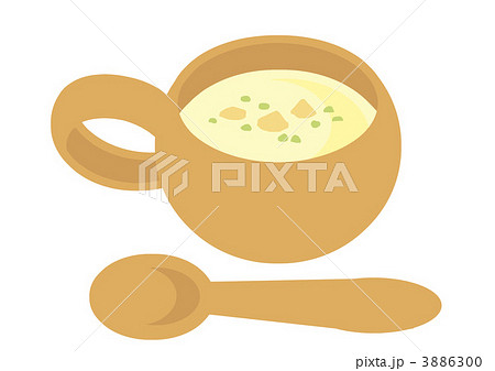 ポタージュ スープ スープカップのイラスト素材