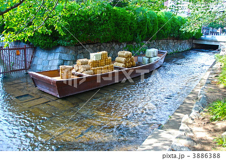 高瀬川･高瀬舟（一之船入址／中京区木屋町通二条下ル西側） 3886388