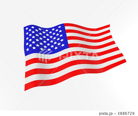 アメリカ国旗 星条旗 国旗のイラスト素材 [3886729] - PIXTA