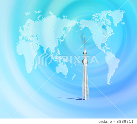 世界にそびえるスカイツリー 3889211