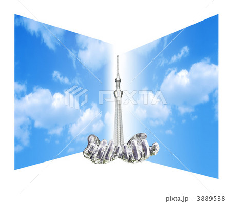 青空にそびえるスカイツリー 3889538