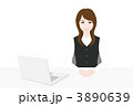 ノートパソコンとOL 3890639