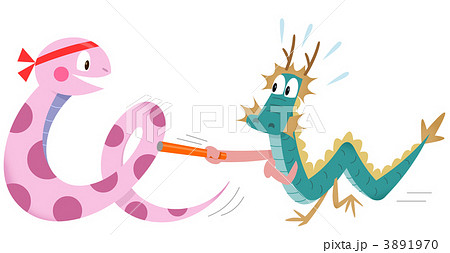 年賀状素材巳 3891970