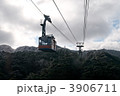 樹氷の上空を滑空するロープウェイ 3906711