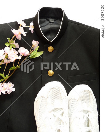 入学イメージ　学生服と通学靴 3907520