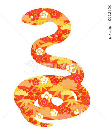 和柄の巳のイラスト素材