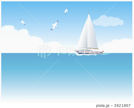 帆掛け船 海 船のイラスト素材