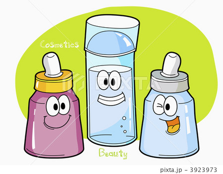 化粧品 乳液 化粧水のイラスト素材