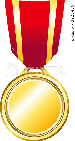 勲章 金メダル ゴールドのイラスト素材