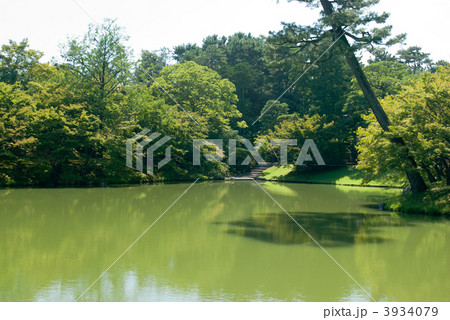 仙洞御所　北池と船着き場 3934079