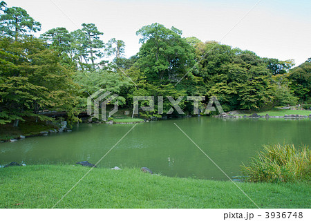 仙洞御所　南池と出島 3936748