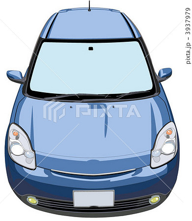 イラスト 車 自動車 コンパクトカー 4ドア  自家用車  3937979